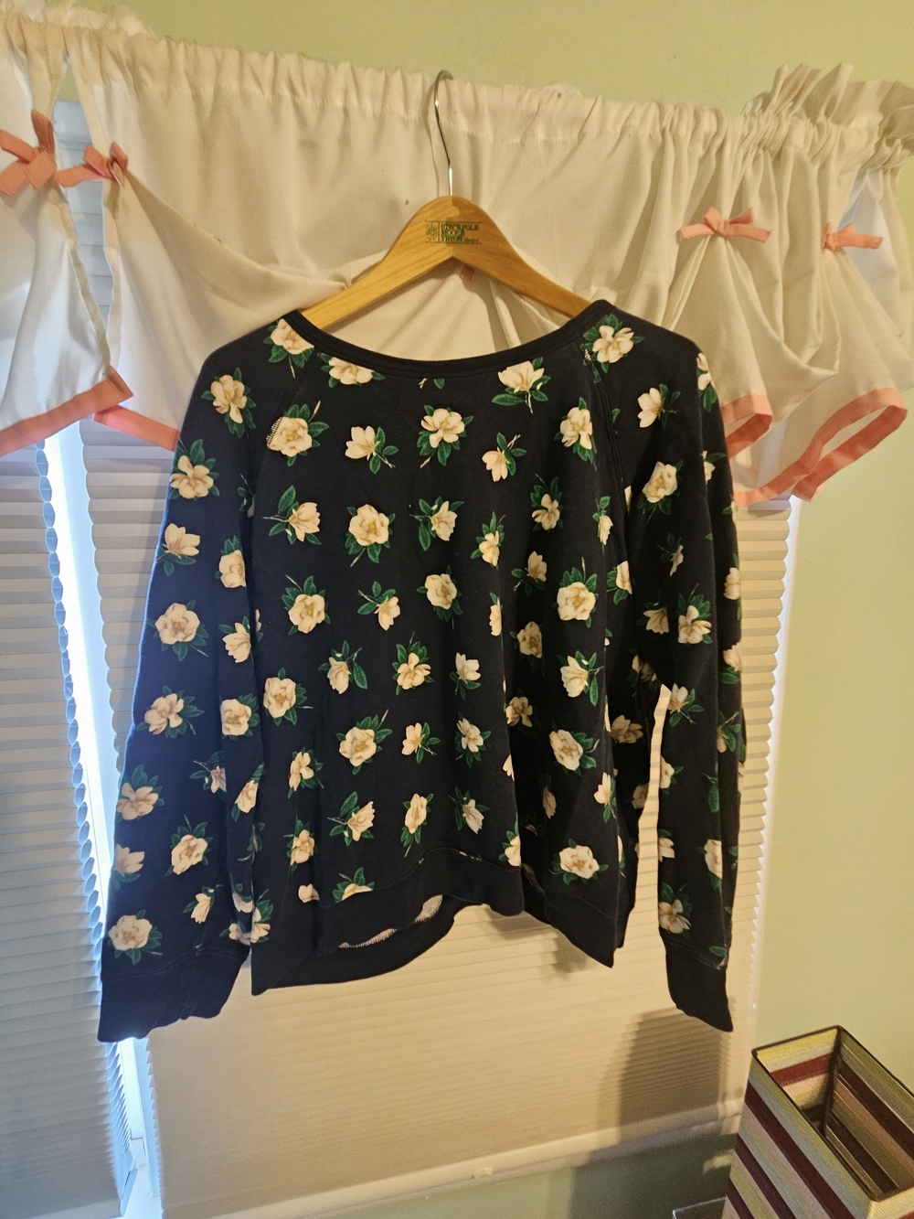 Draper James  Crewneck Sweatshirt with Cream Magnolias